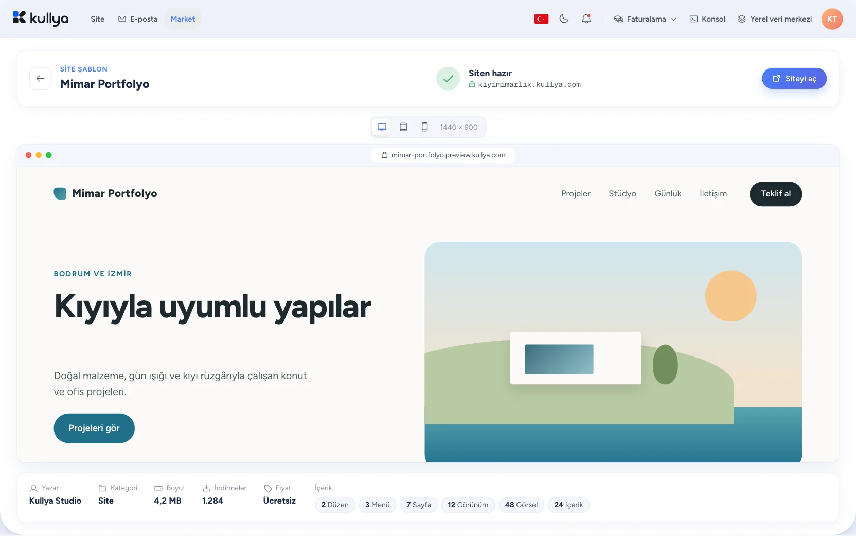 Market paket detayı ve kurulum
